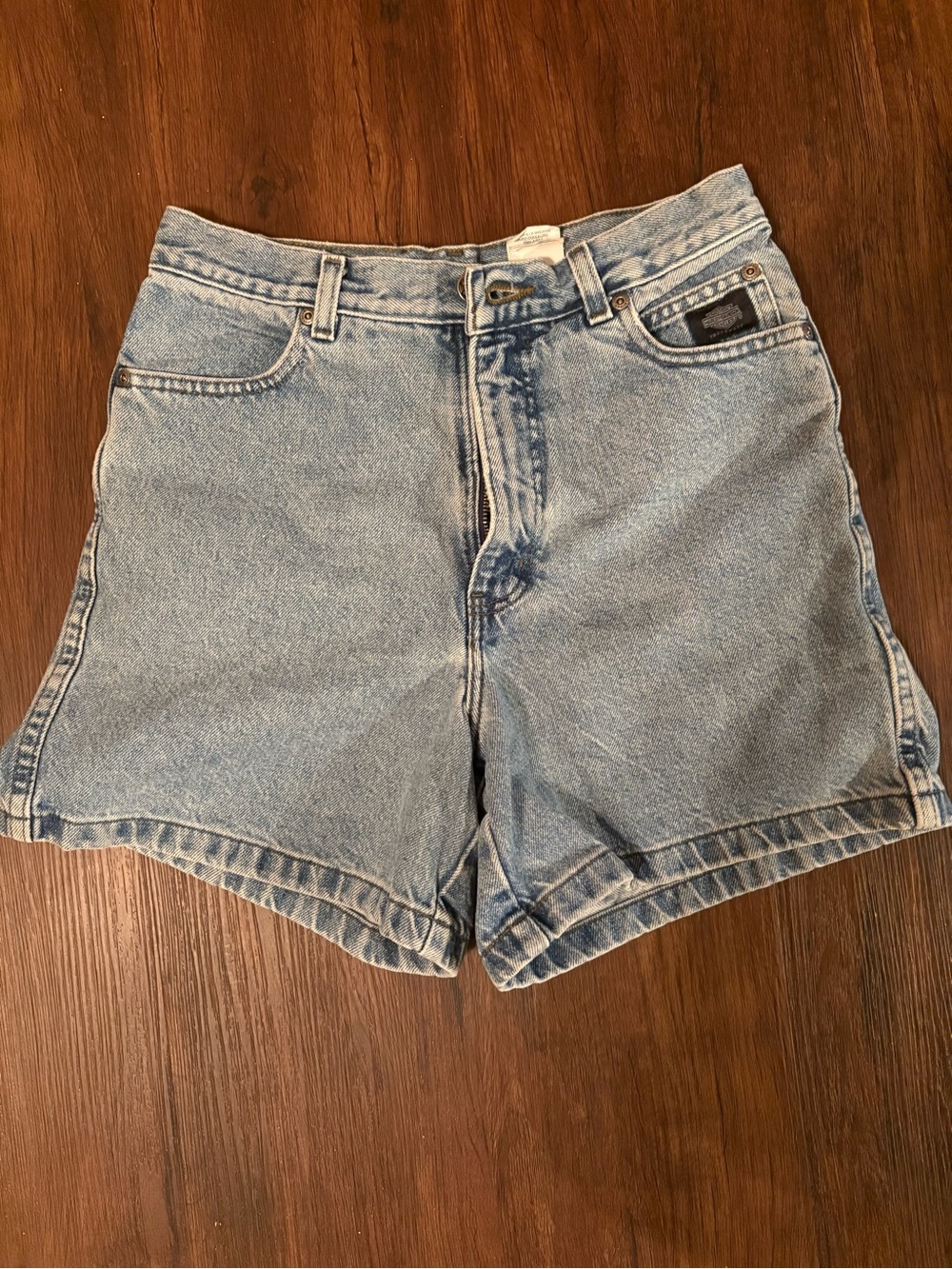 Harley-Davidson Light Blue Denim Womens Shorts